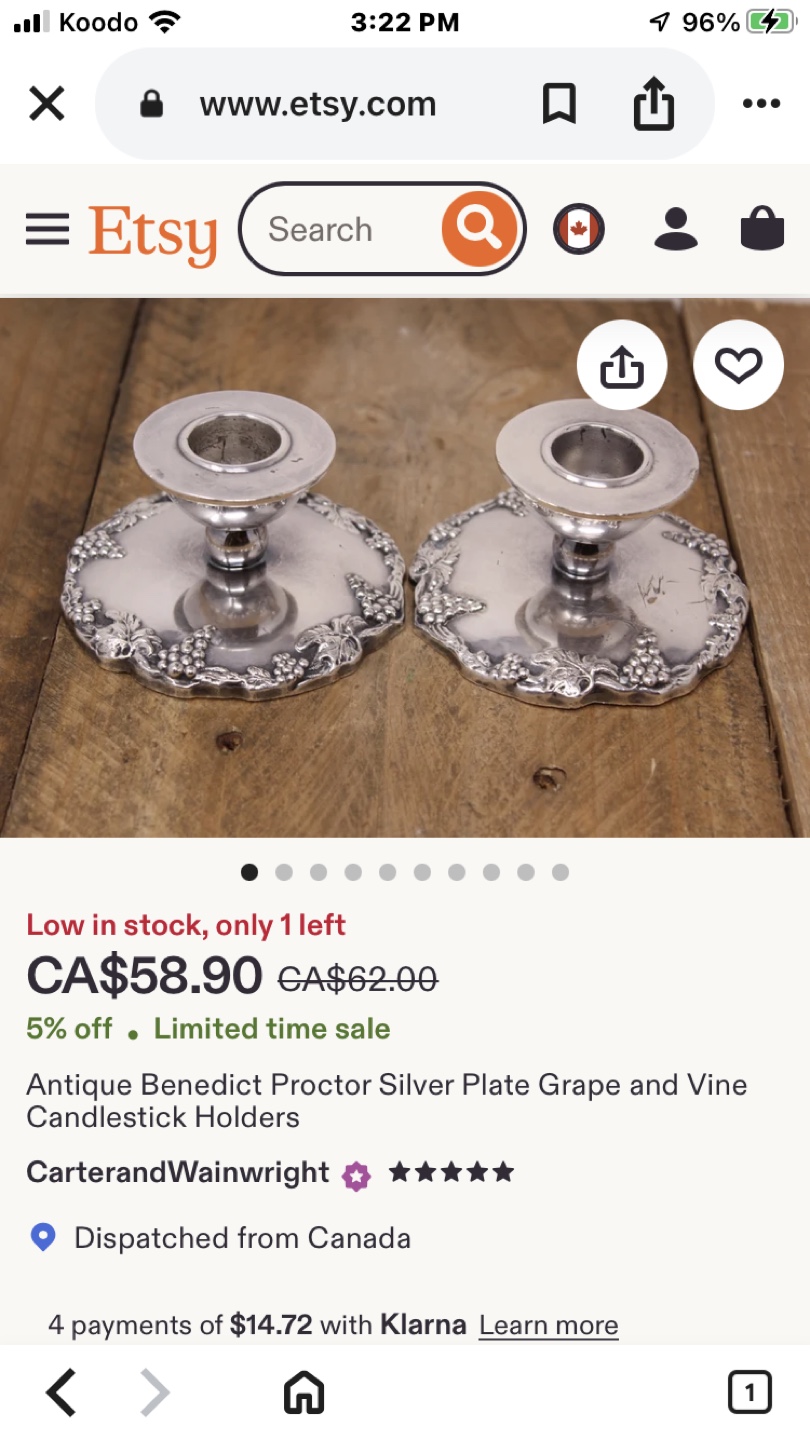 Antique Silver Plate Candlestick Holders - photo 3