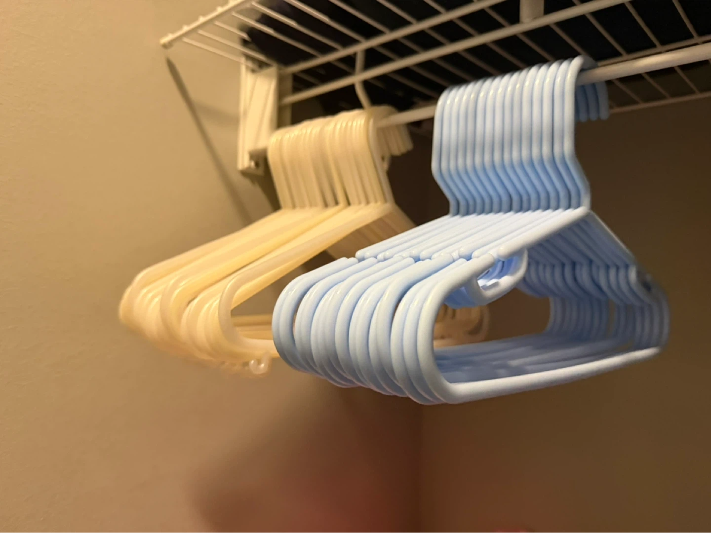 Kids’ Plastic Hangers - Blue and Cream 40 count