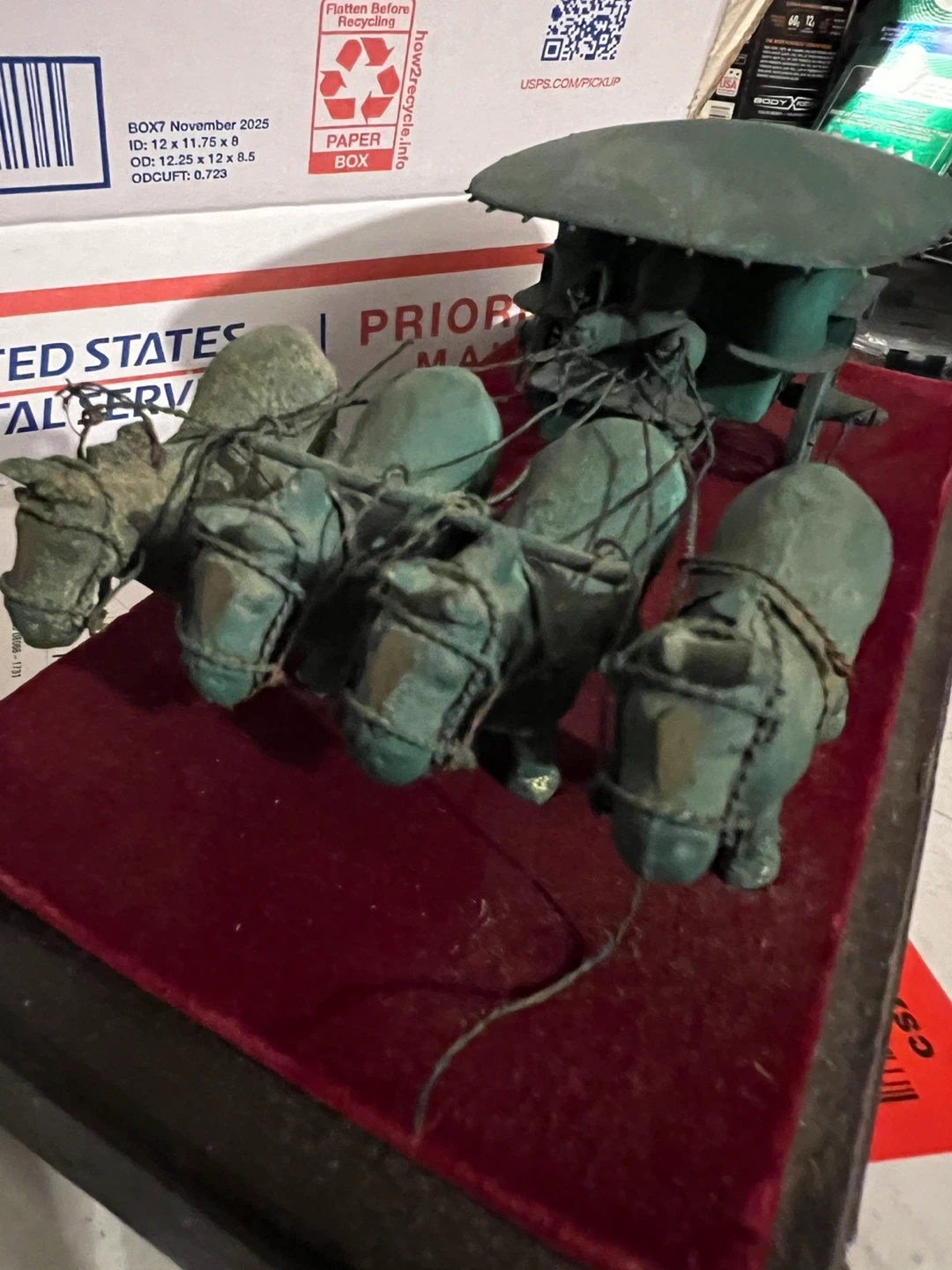 Vintage Horse Drawn Wagon Miniature