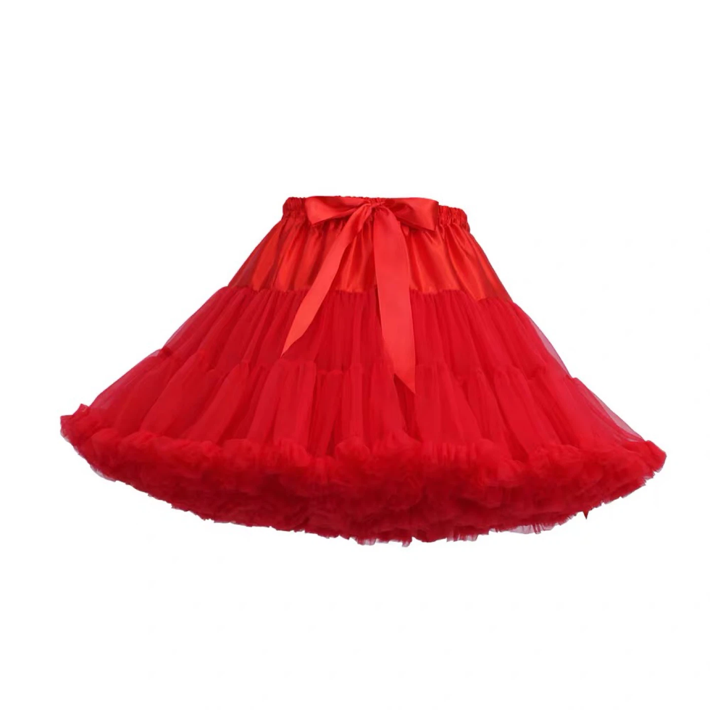 Kids Red Tulle Petticoat Skirt
