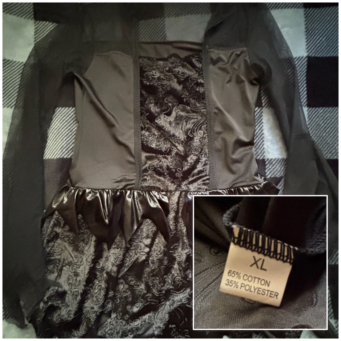 Black Gothic Top - *Size Women XL*