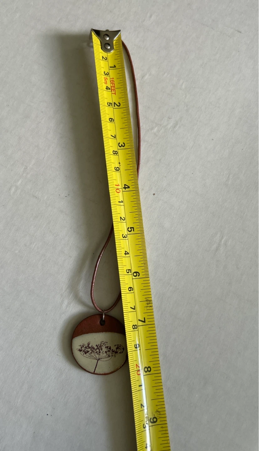 ⚽️Handmade Ceramic Pendant Necklace with "F" Initial - photo 5