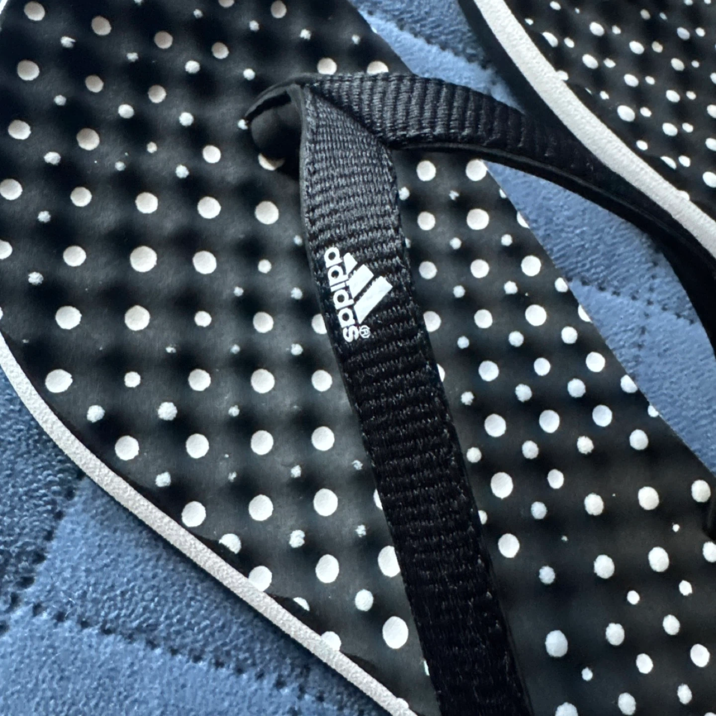Adidas Flip Flops - Black/White Polka Dot Size 7 - photo 2