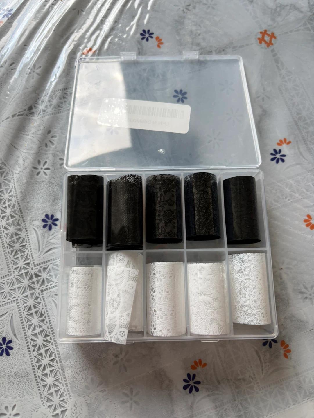 Brand New 10-Piece Lace Nail Art Transfer Foil Set - photo 2