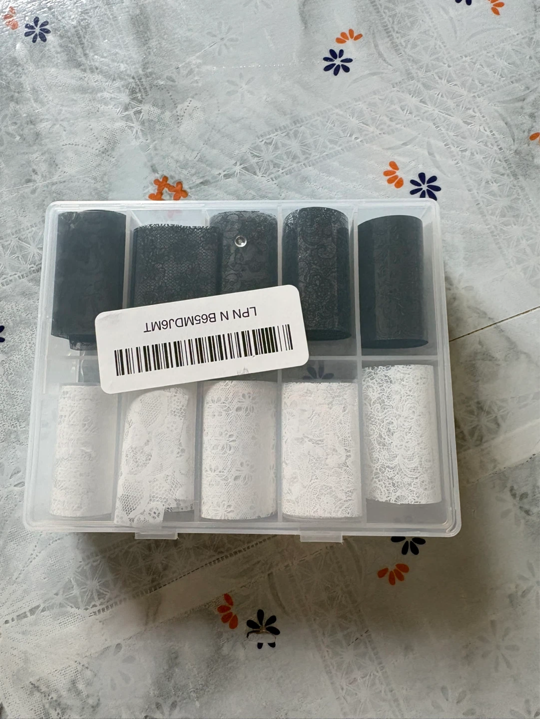 Brand New 10-Piece Lace Nail Art Transfer Foil Set