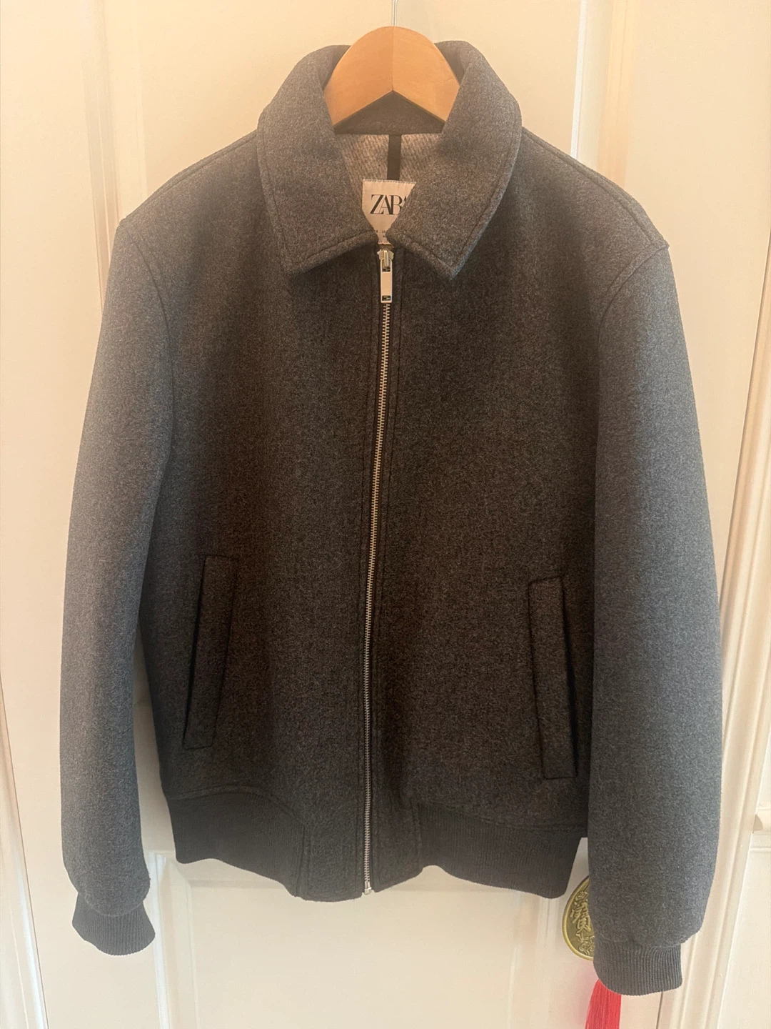 Zara Grey Bomber Jacket