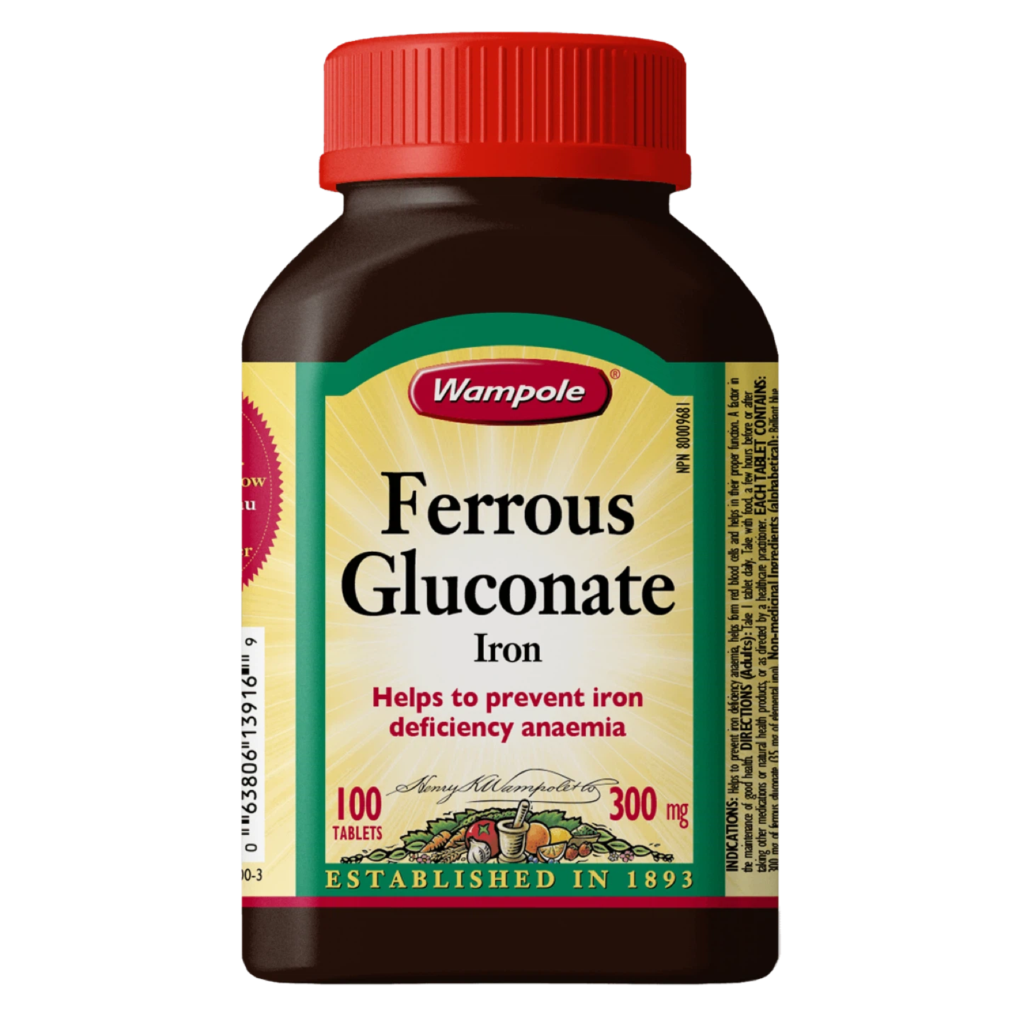 100 NEW Ferrous Gluconate Iron Tablets