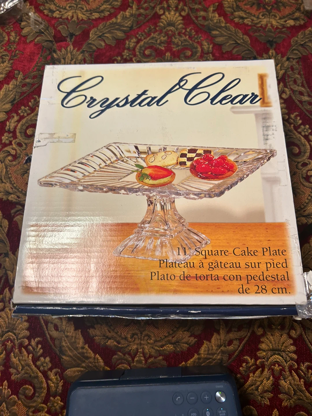 Crystal Clear 11" Square Cake Plate