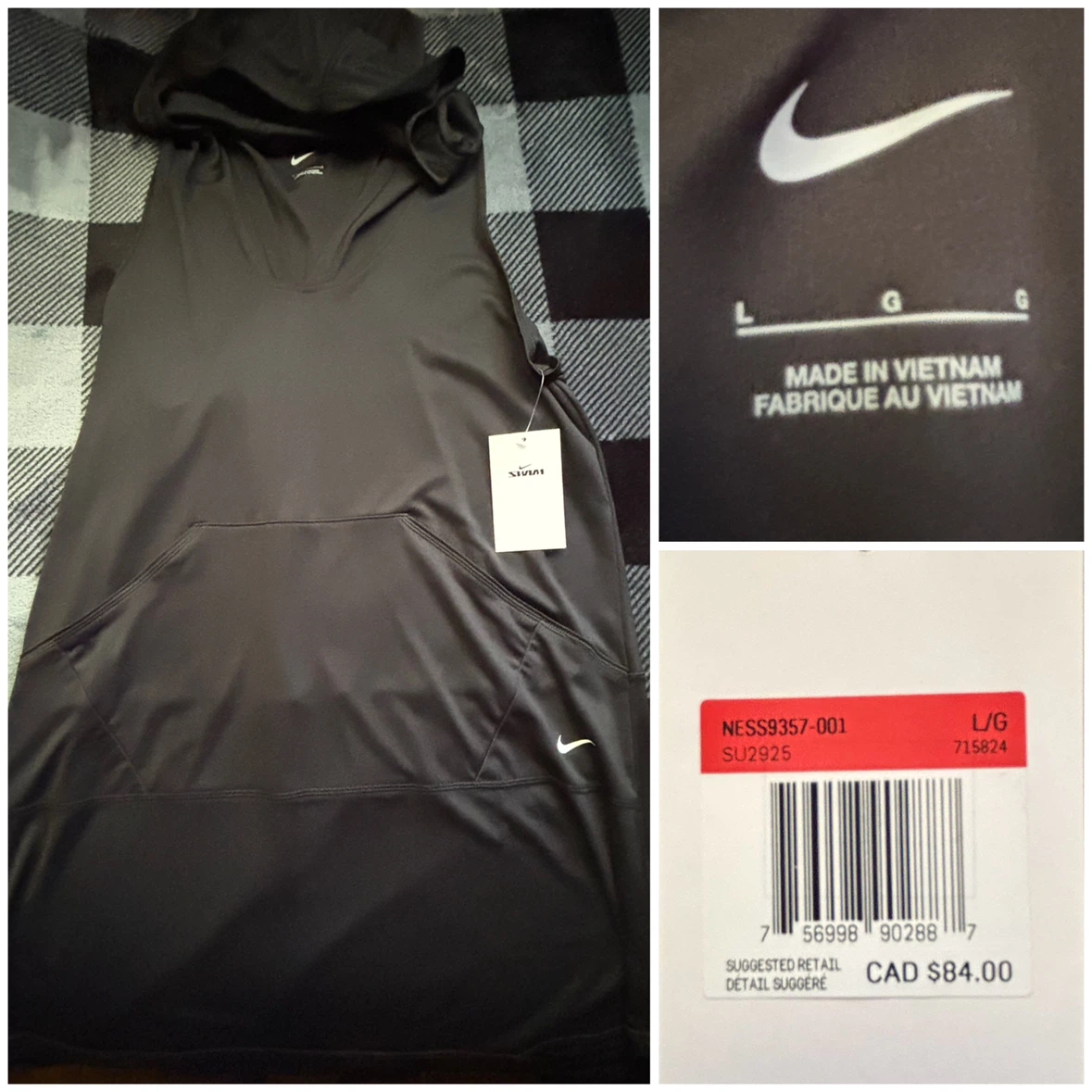 Nike Swim - Hoodie Cover-Up Dress - *Size Women Large/Black*