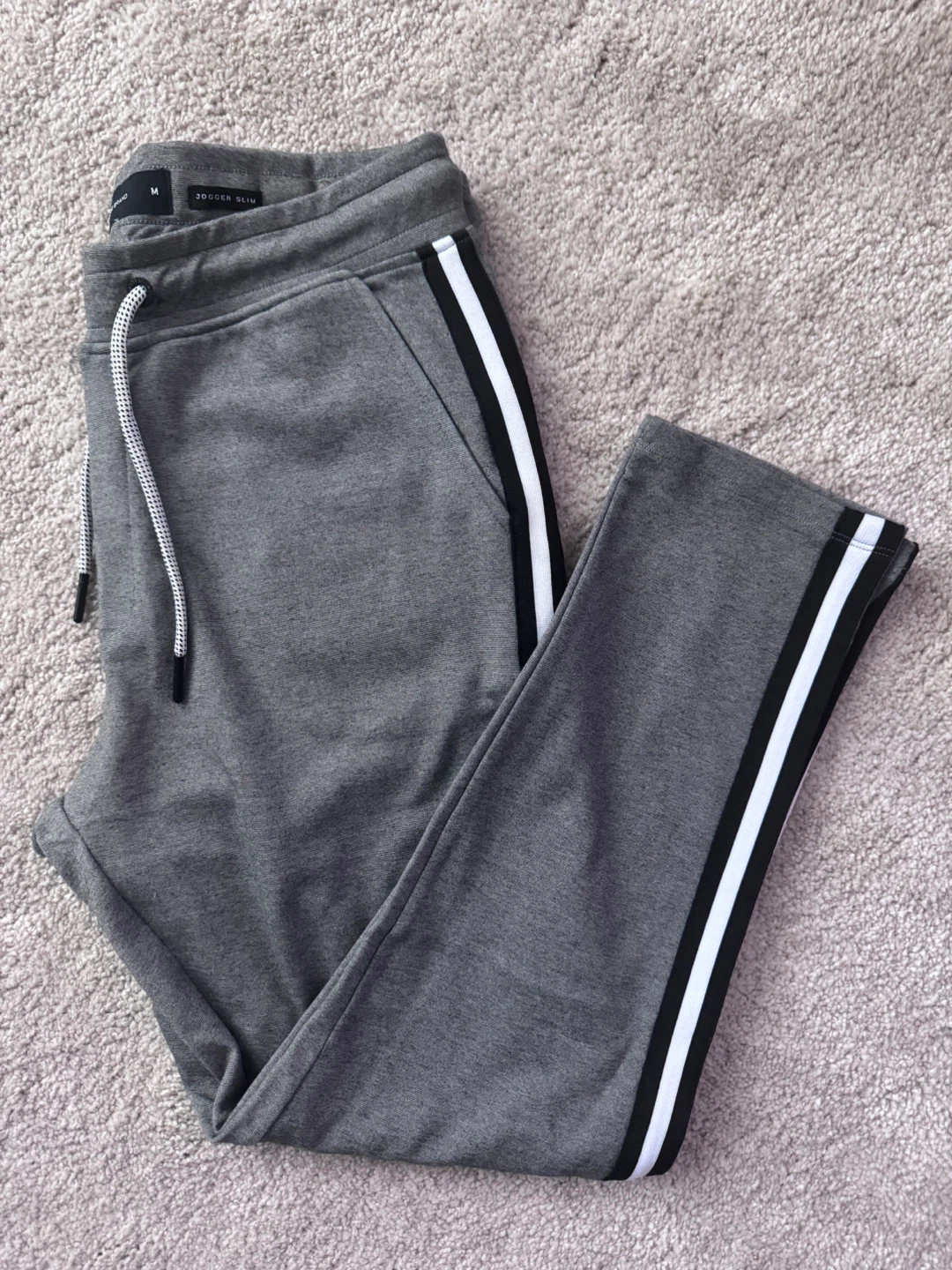Grey Jogger Slim Pants - Size M