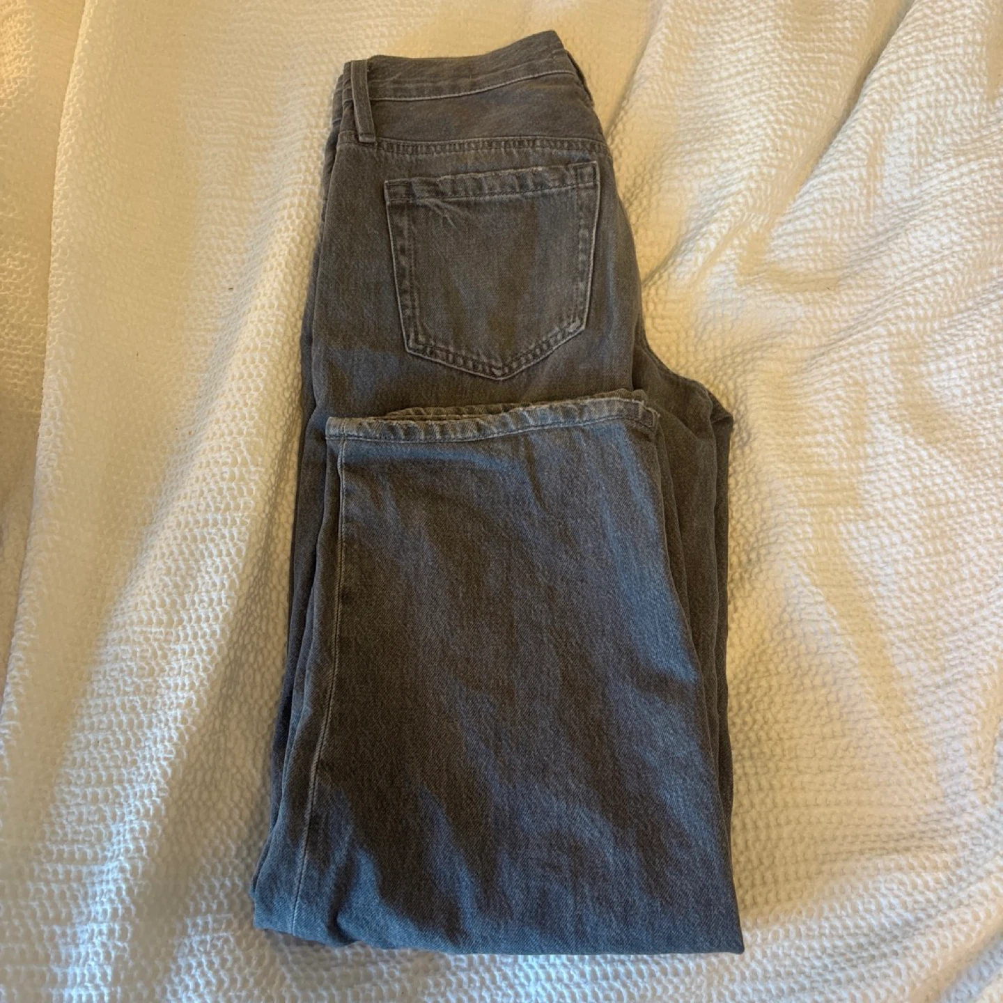 Garage Denim Grey Low Rise Baggy Jeans