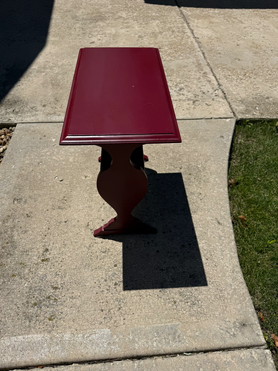 Red End Table with Shelf - photo 3