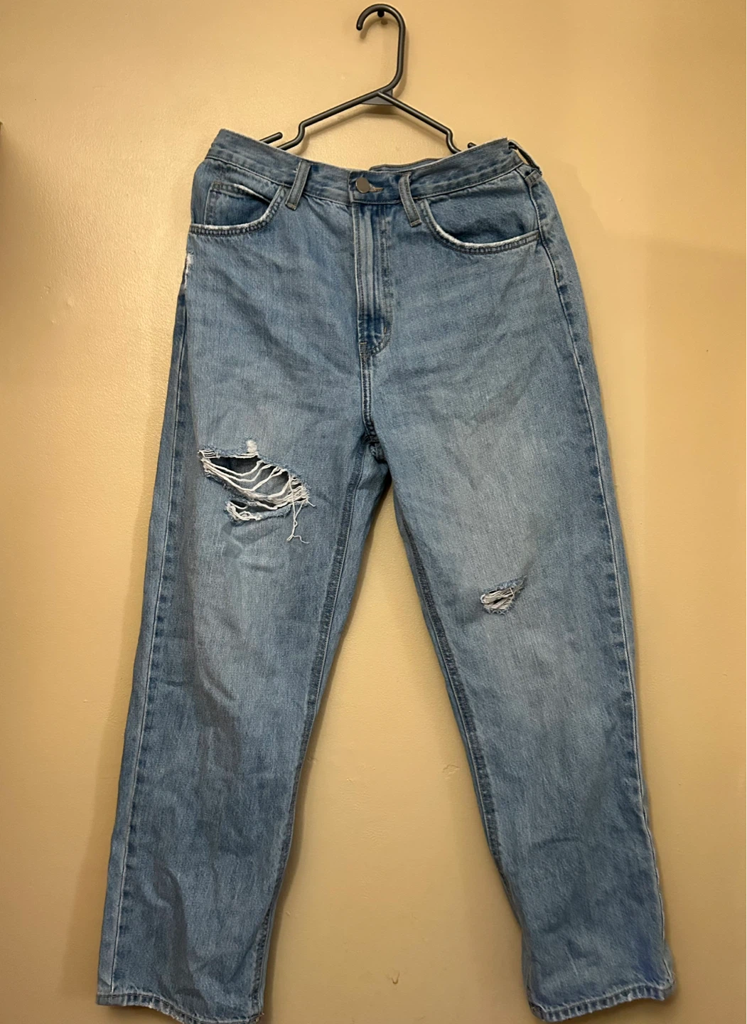 Oak + Fort Distressed Denim Jeans {size 28}
