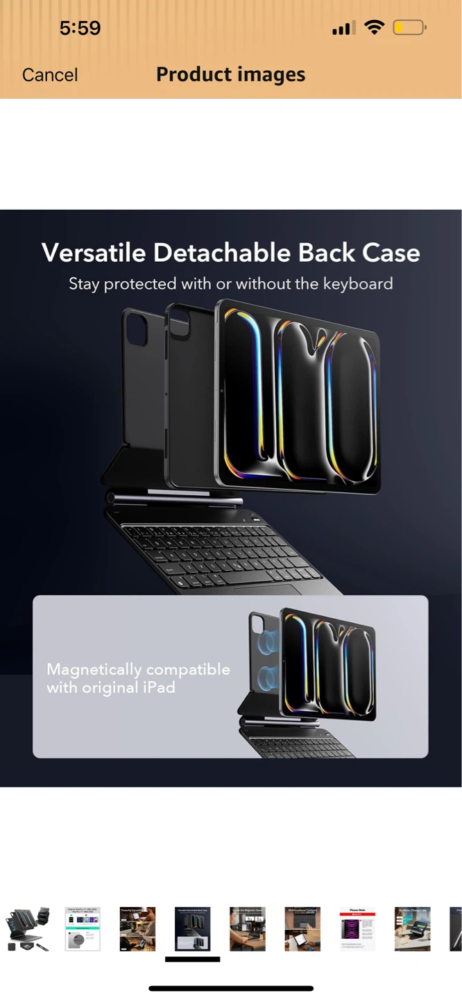 ESR Magnetic Keyboard Case 360 for iPad Pro 11" (2024) - photo 5