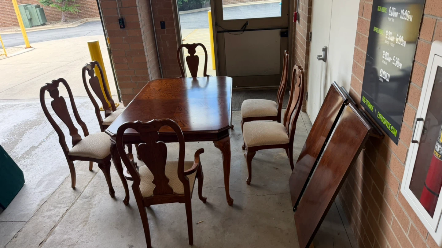 Wooden Dining Table with 6 Chairs - photo 4