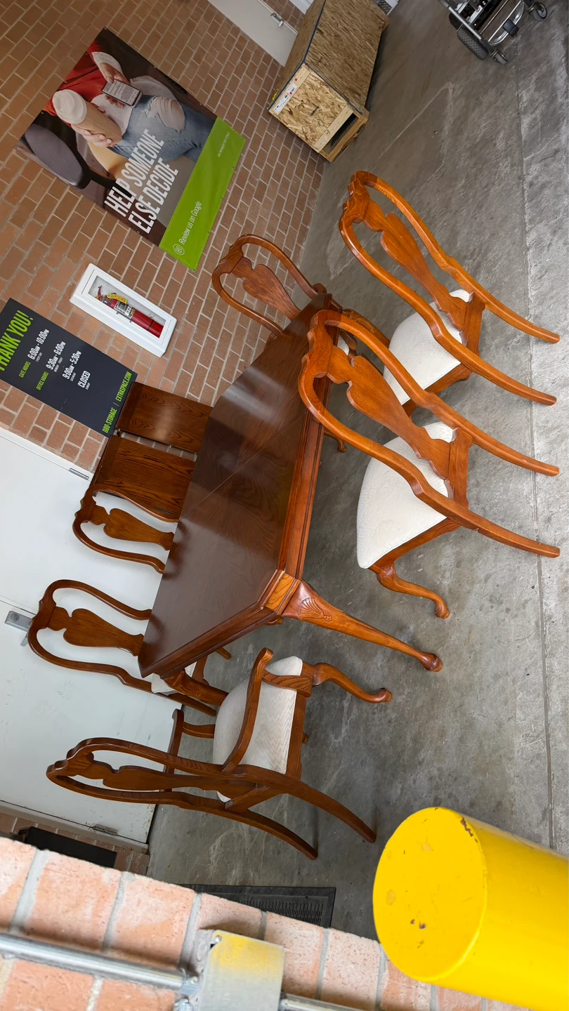 Wooden Dining Table with 6 Chairs - photo 3