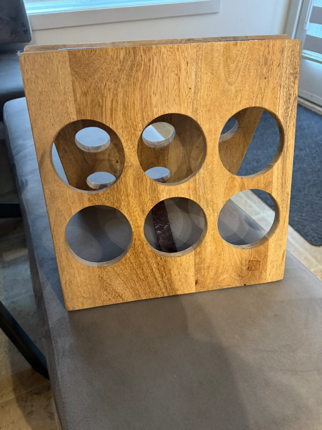 Wooden 6-Bottle Wine Rack (Pier One)