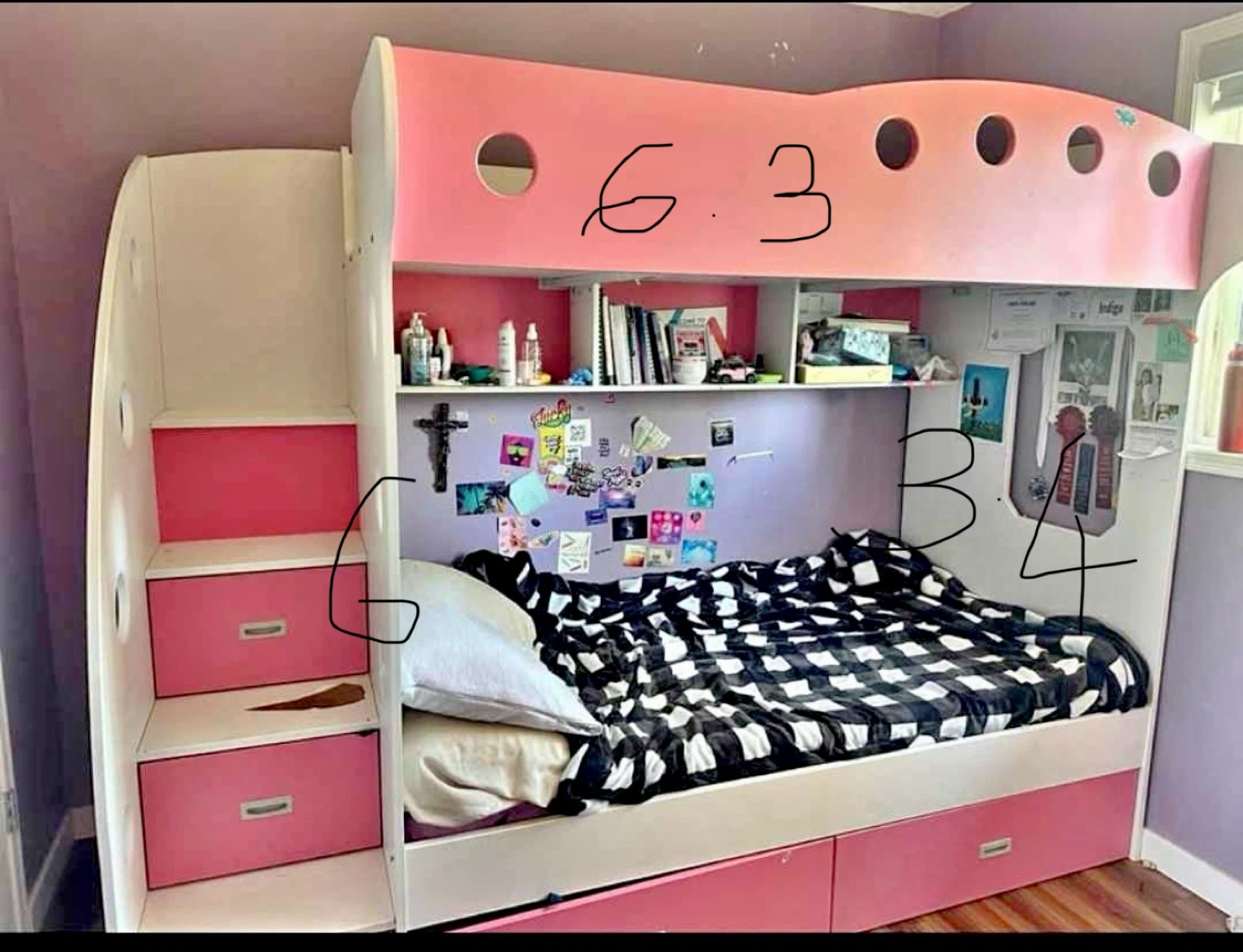 Kids Loft Bed with Storage Stairs