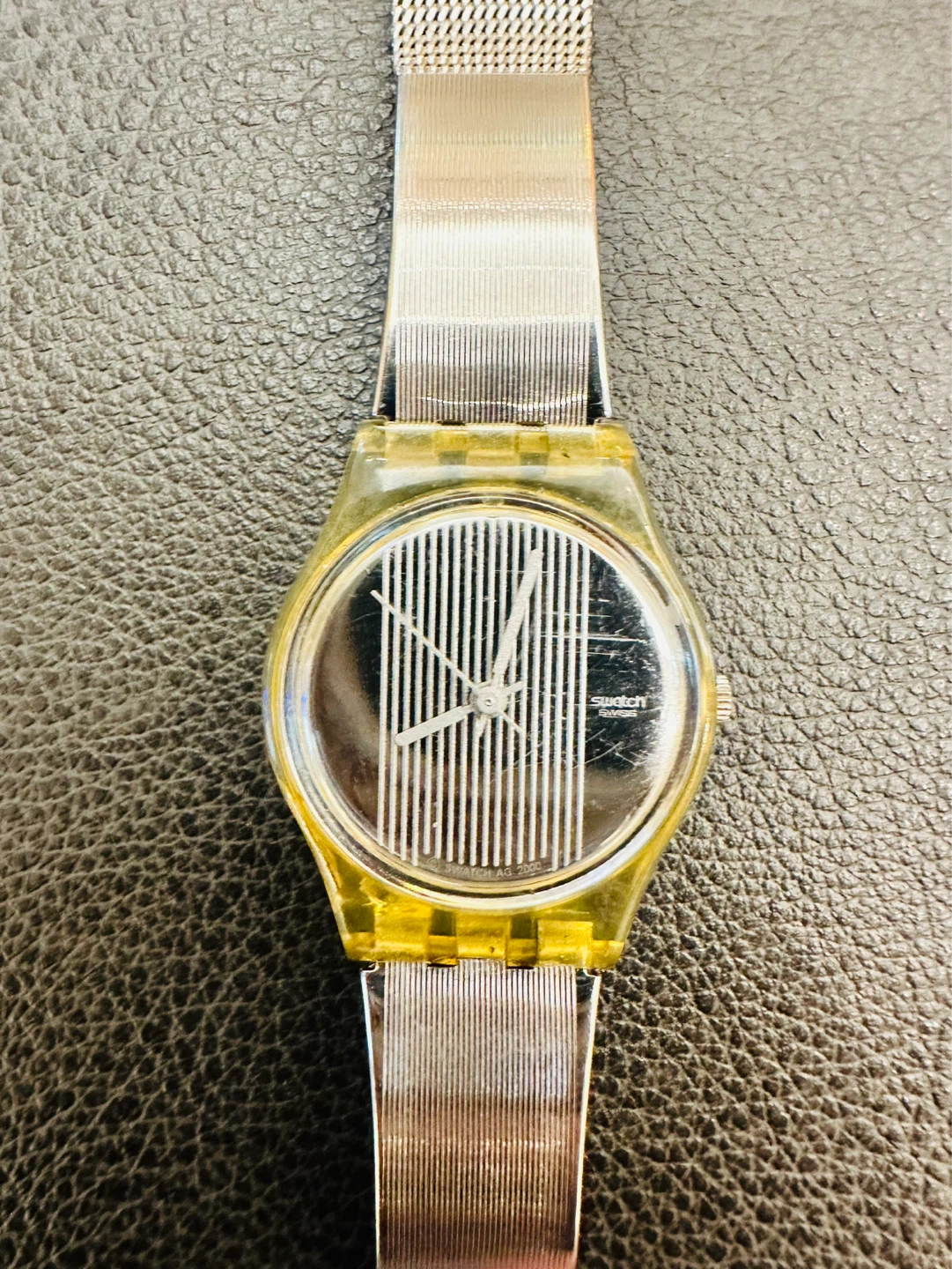 Swatch Mesh Band Watch - Yellow Case