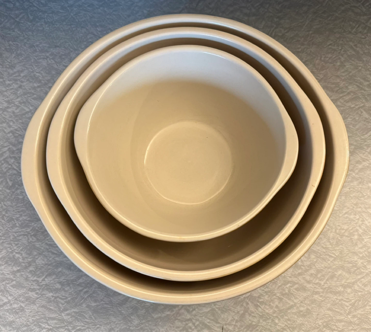 Paderno Gold Stoneware Gripstand style Nesting Mixing Bowls - photo 2