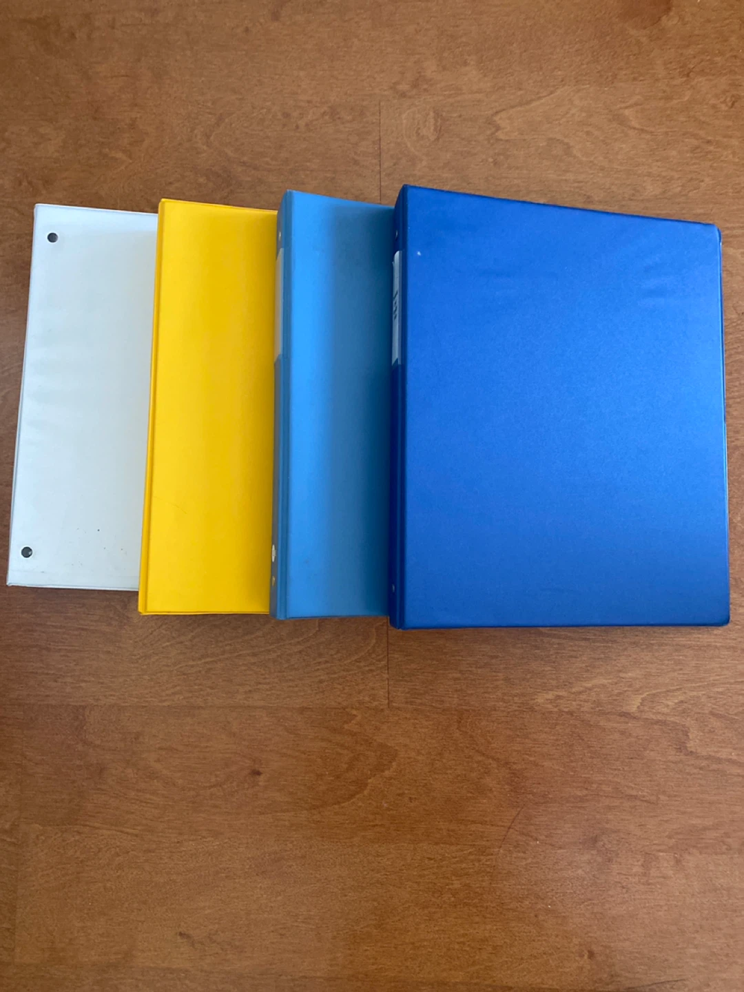 Binder Lot - Blue, Yellow, White