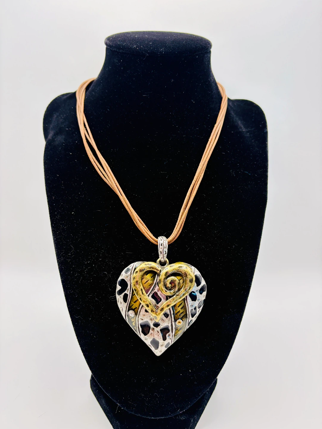 Heart Pendant Necklace Sterling Silver Clasp