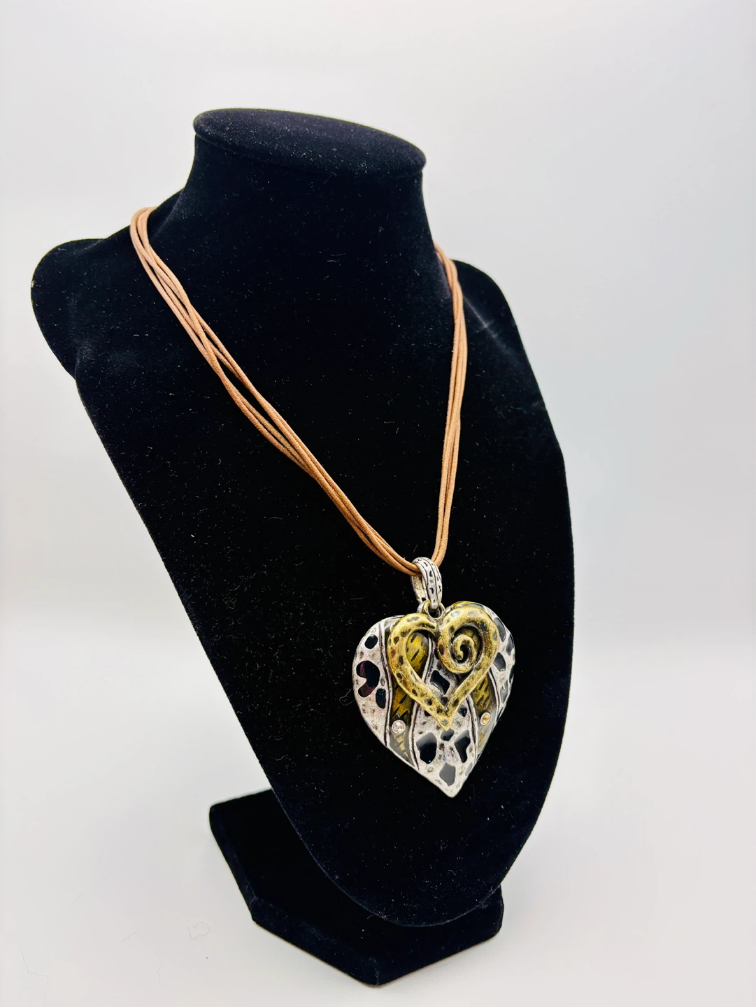 Heart Pendant Necklace Sterling Silver Clasp - photo 3