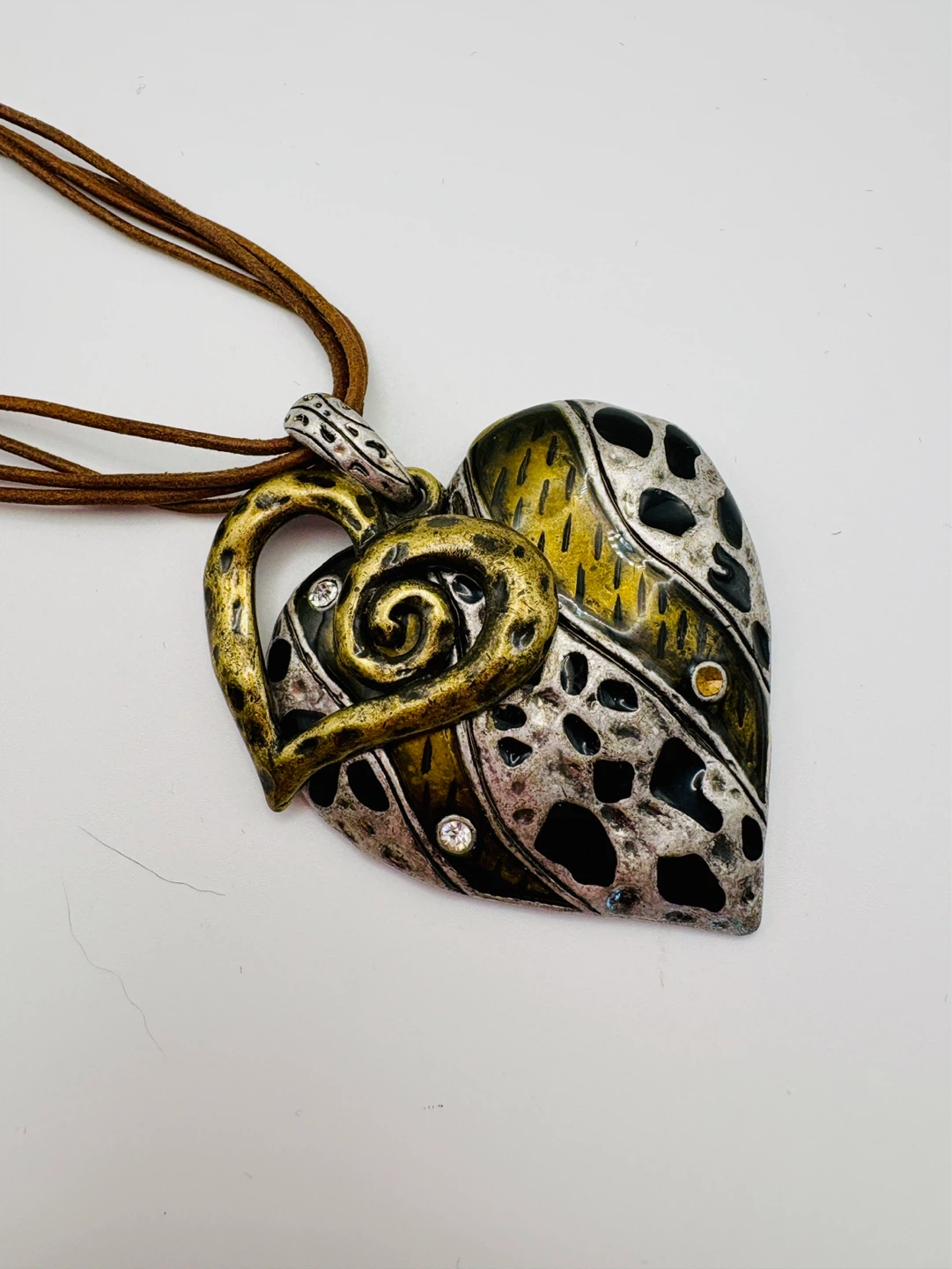 Heart Pendant Necklace Sterling Silver Clasp - photo 5