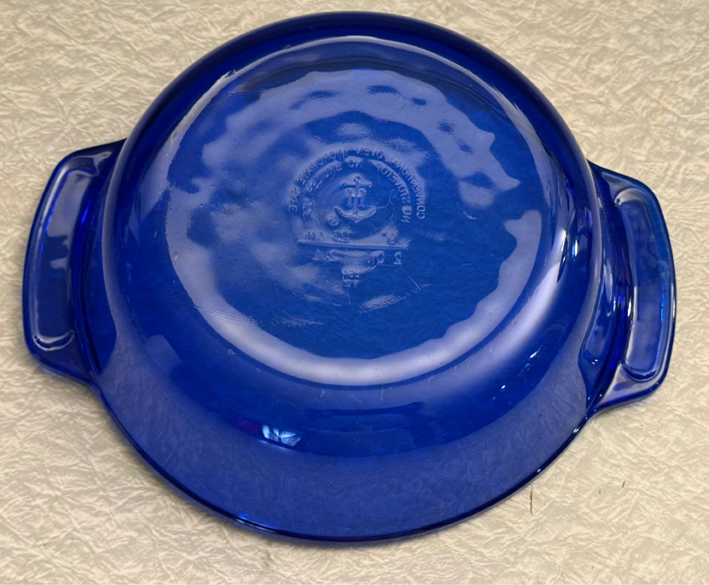 Vintage Anchor Hocking Blue Glass Casserole Dish - photo 3