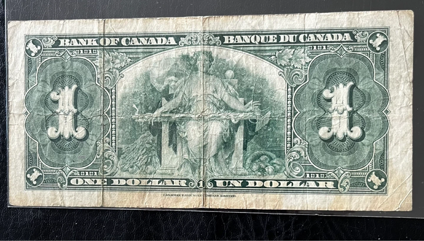 Bank of Canada One Dollar Bill - 1937 - photo 3