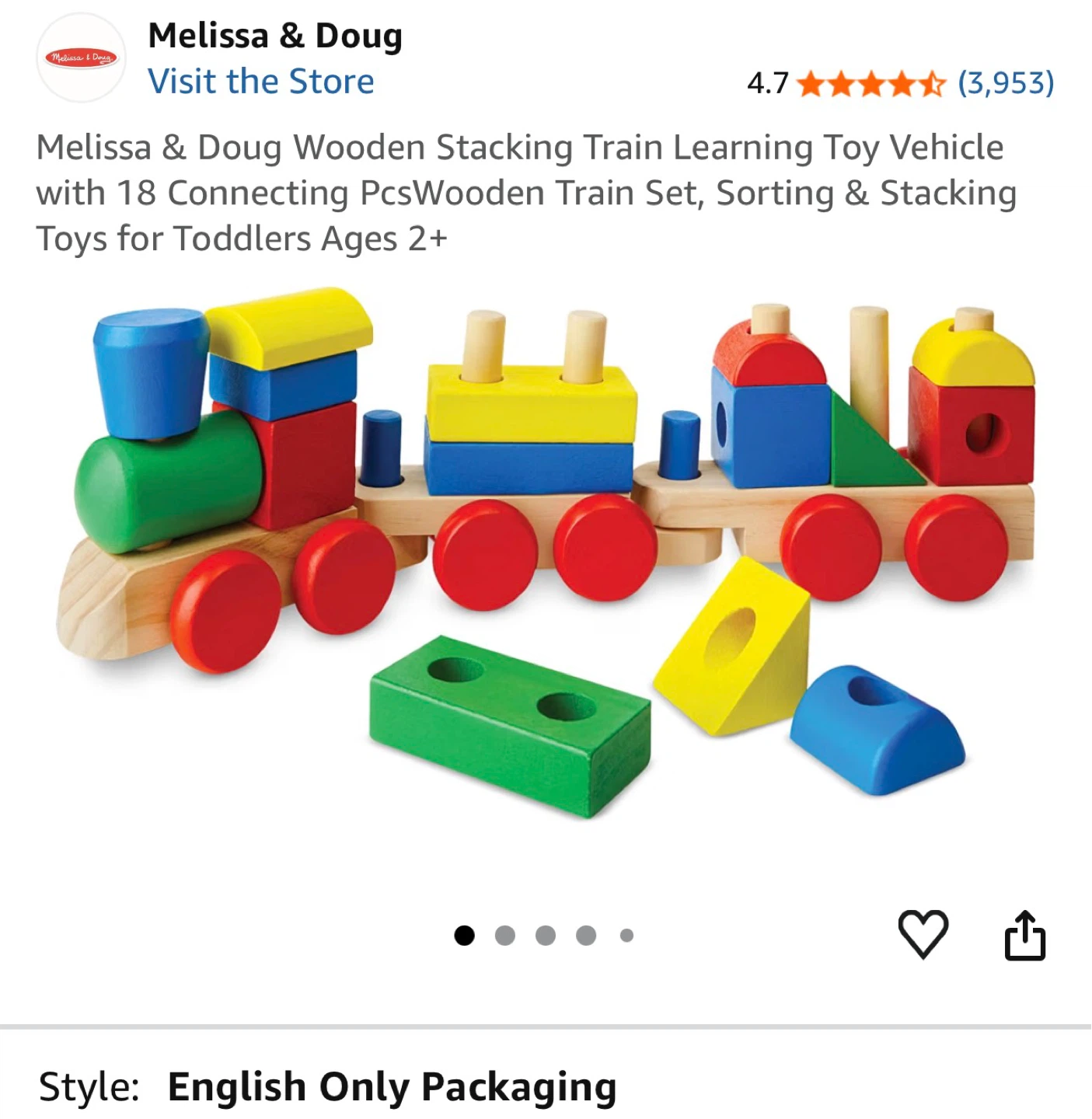 Melissa & Doug Wooden Train set - photo 2