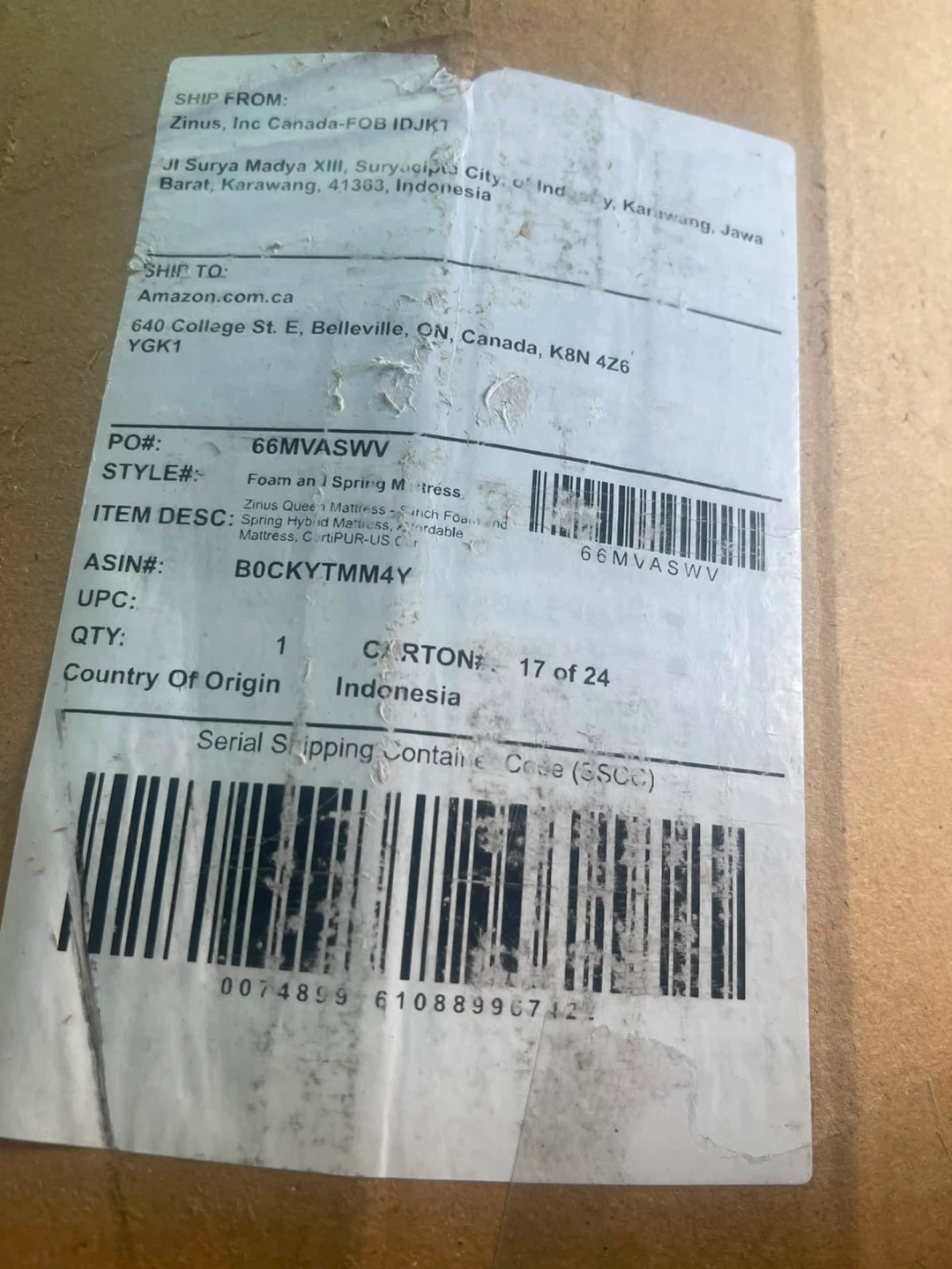 Zinus Queen 8" Foam and Spring Mattress - photo 4