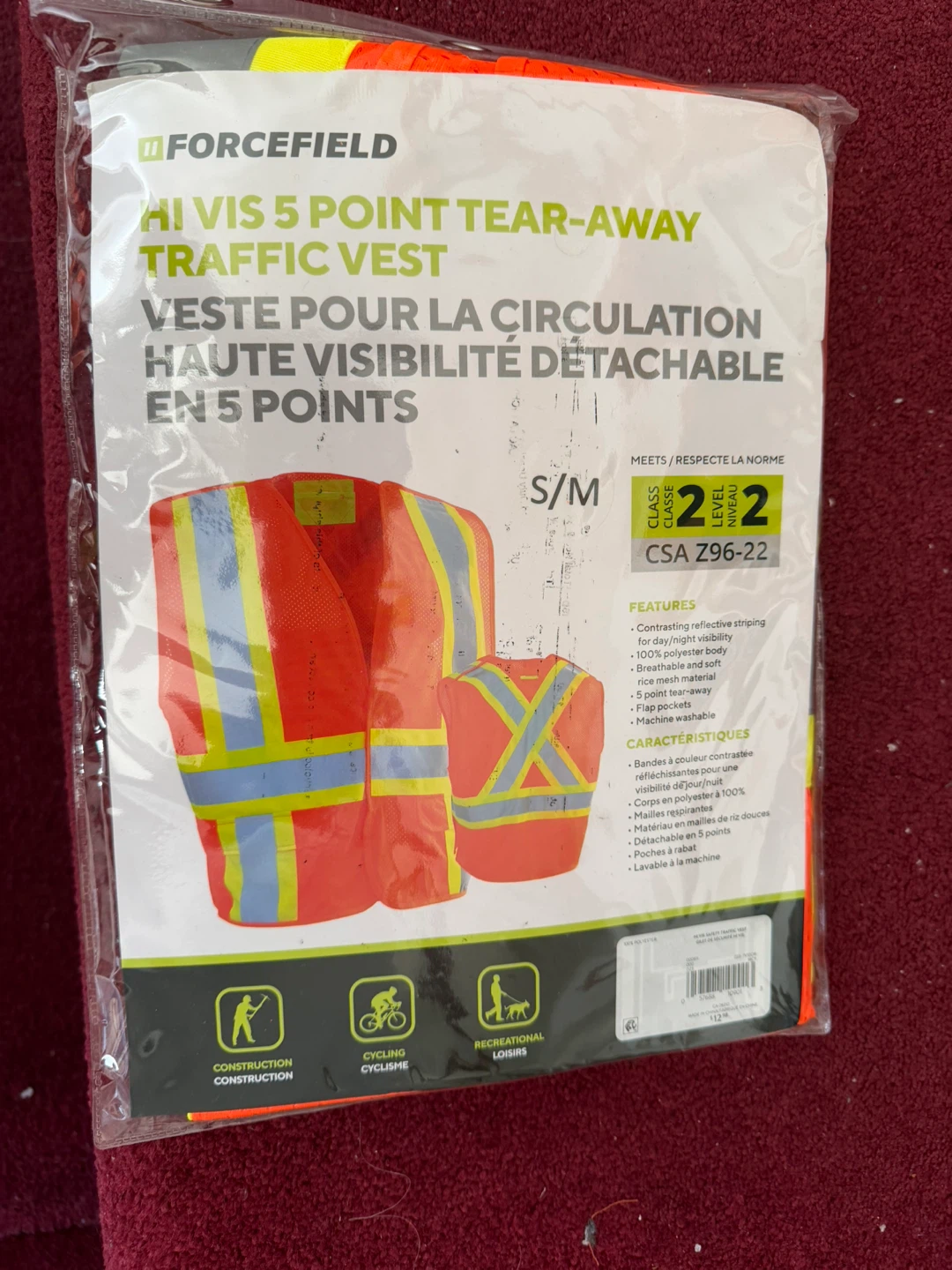 Forcefield Hi Vis 5 Point Tear-Away Traffic Vest - photo 2