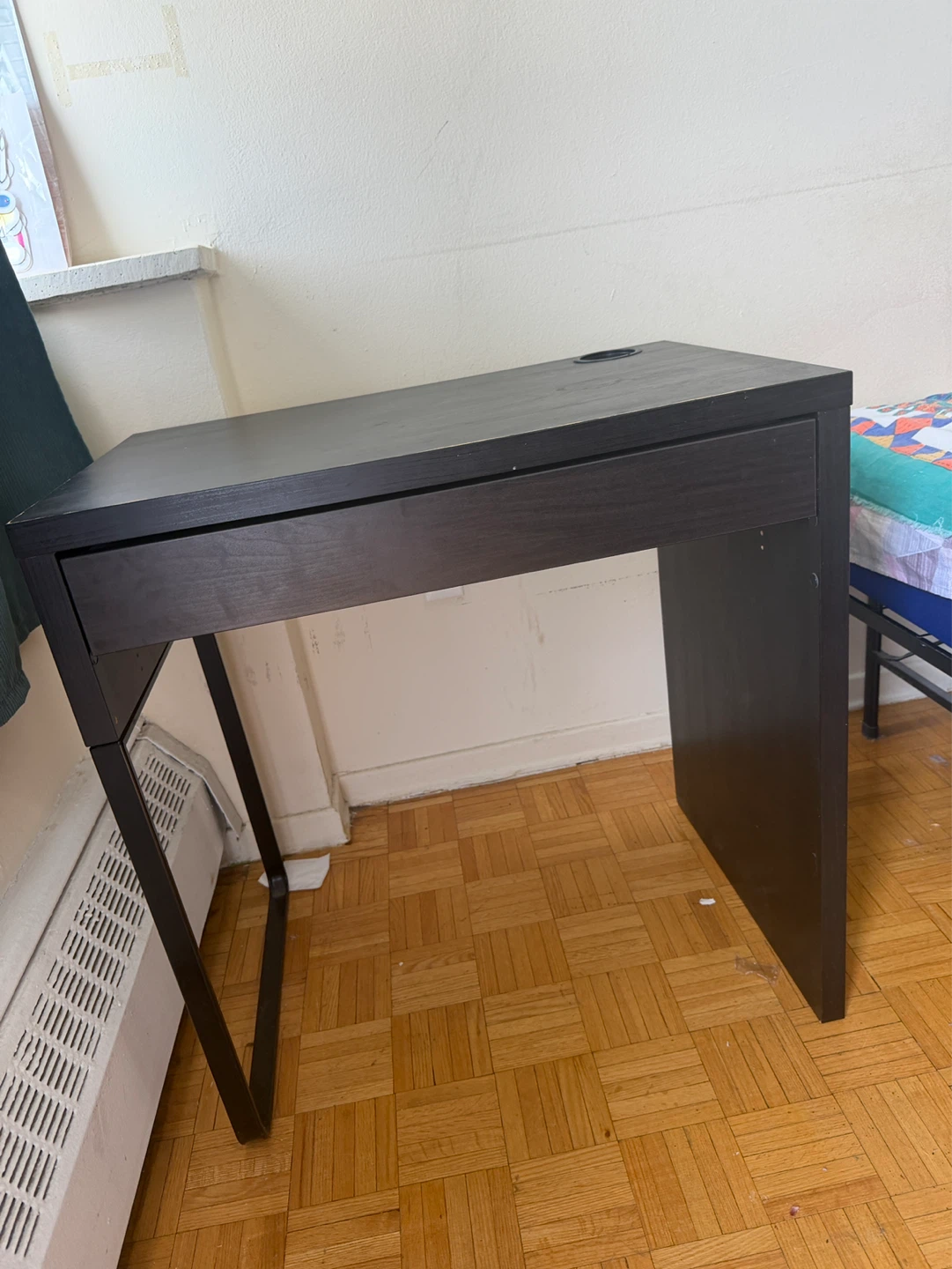 IKEA Black Desk with Drawer - photo 4