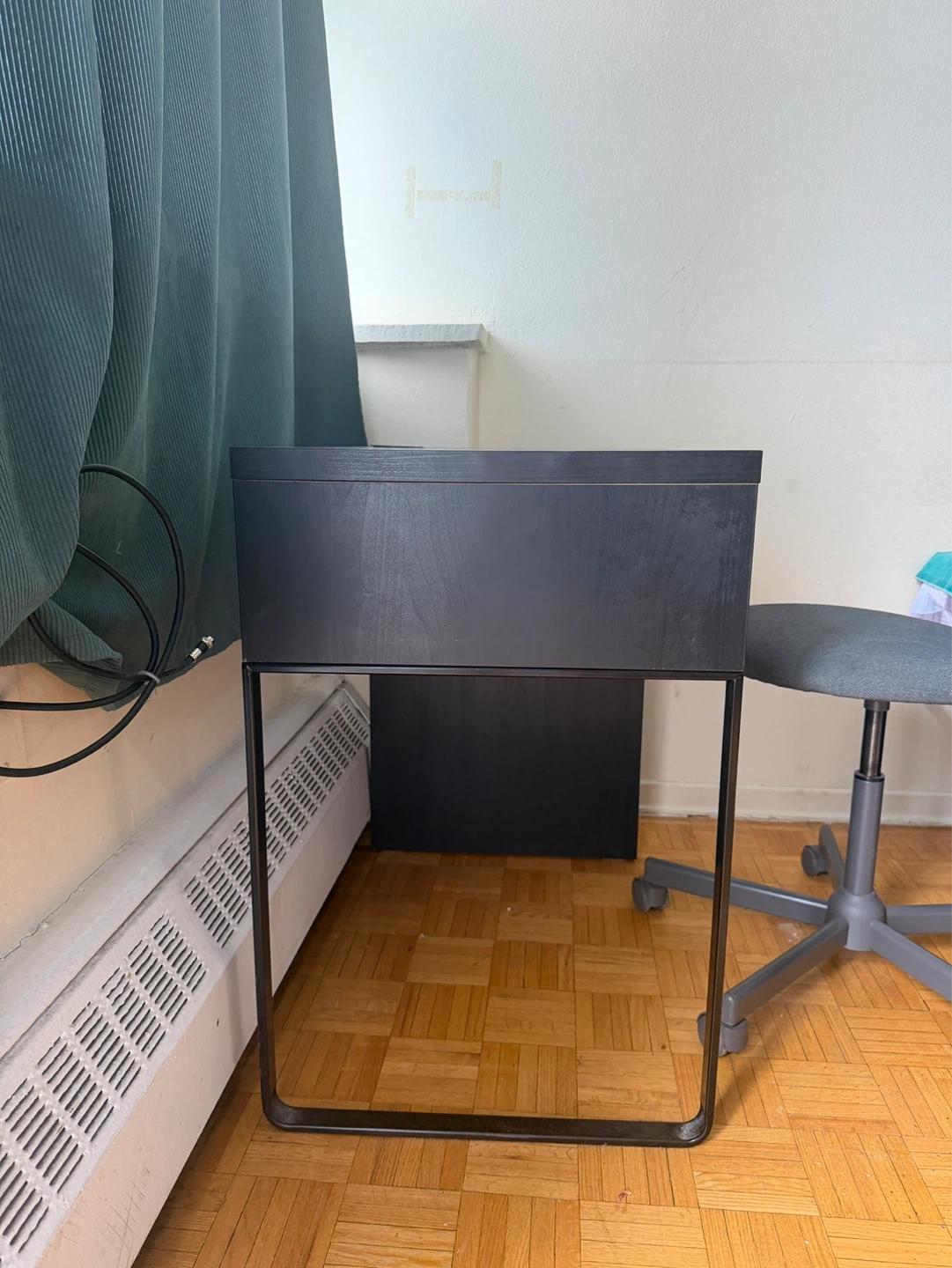 IKEA Black Desk with Drawer - photo 5