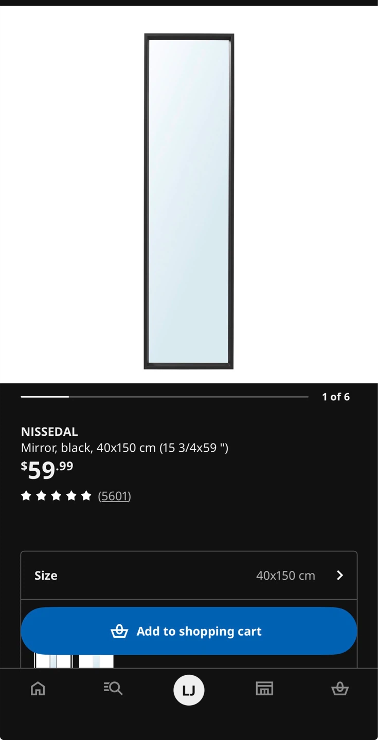IKEA NISSEDAL Full Length Mirror - photo 3
