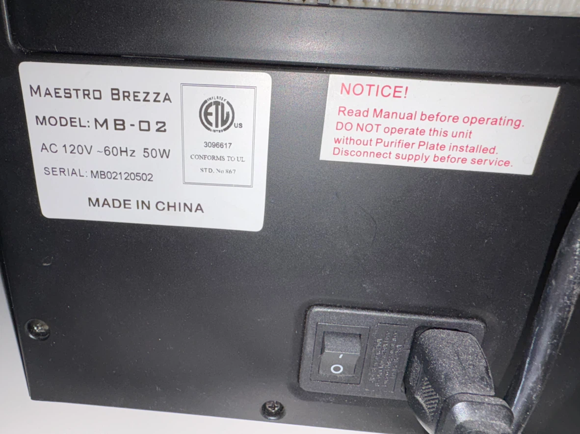 Maestro Brezza MB-02 Air Purifier - photo 4