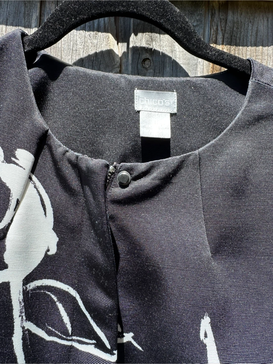 Chico's Black and White Floral Jacket - photo 2