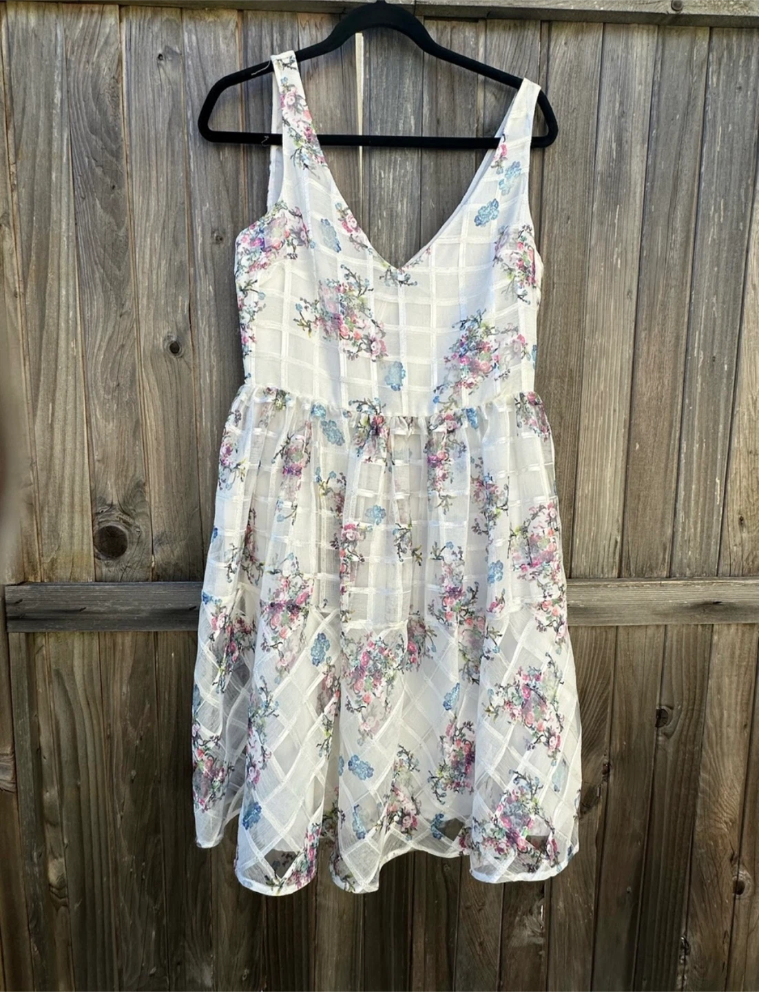 Maeve Floral Jacquard Fit & Flare Dress - Size 10