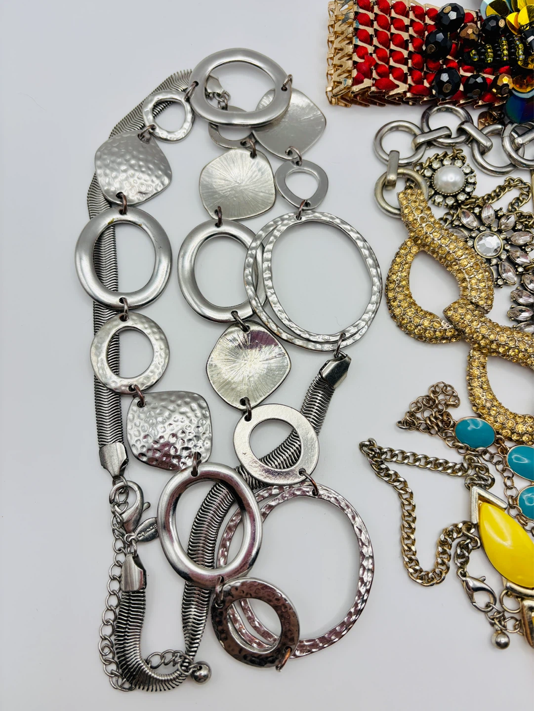 Lot of 6 Chunky Statement Bib Necklaces - photo 2