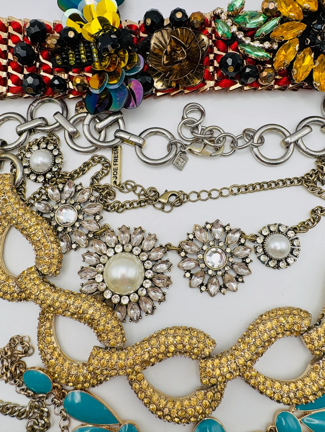 Lot of 6 Chunky Statement Bib Necklaces - photo 5
