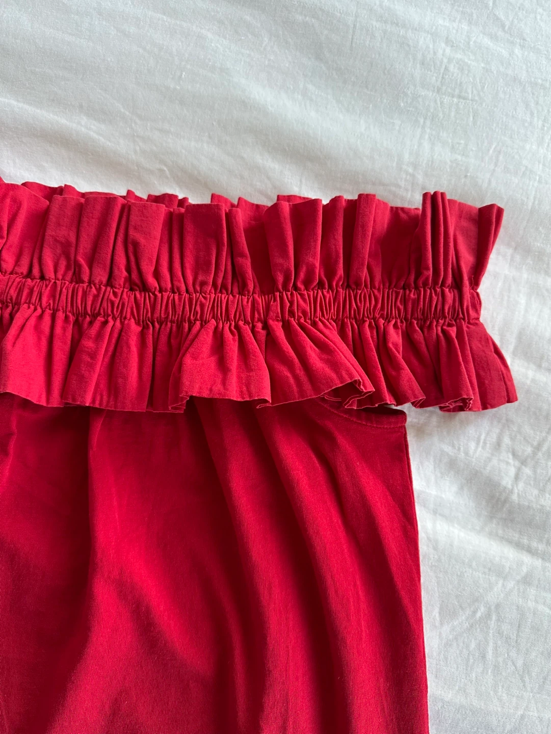 ⚽️ Pull & Bear Red Off The Shoulder Top- Size Small - photo 2