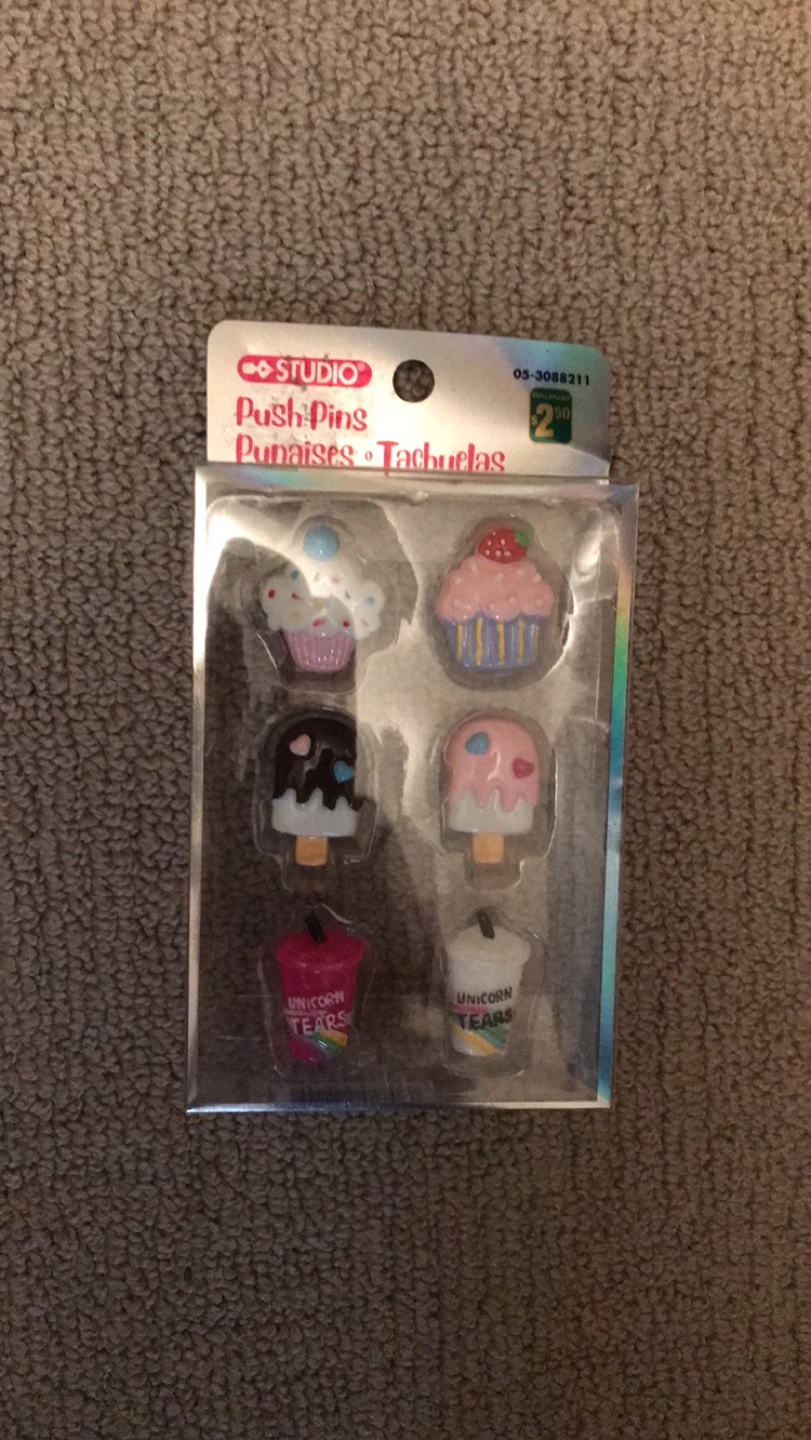 Studio Push Pins - Cupcake, Popsicle & Drink Designs