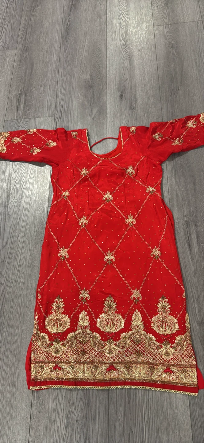 Red embroidered Salwar Kameez set