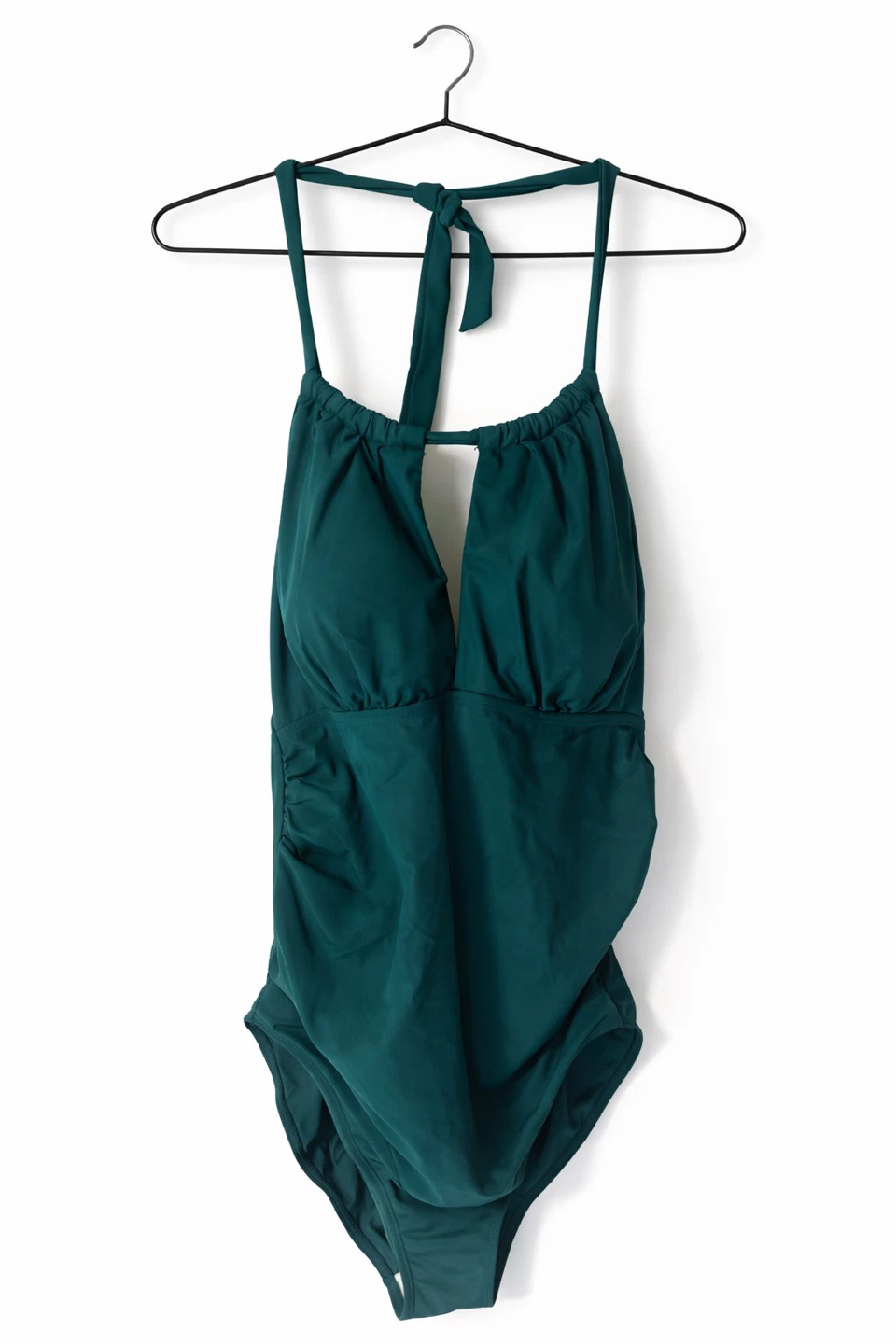 Teal Halter Neck One-Piece Swimsuit
