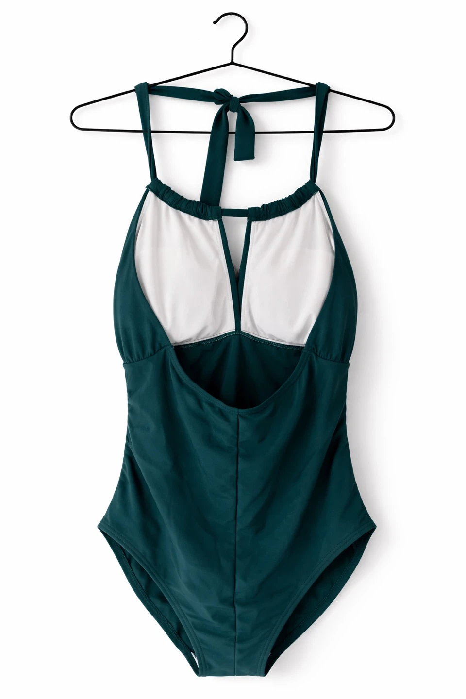 Teal Halter Neck One-Piece Swimsuit - photo 2