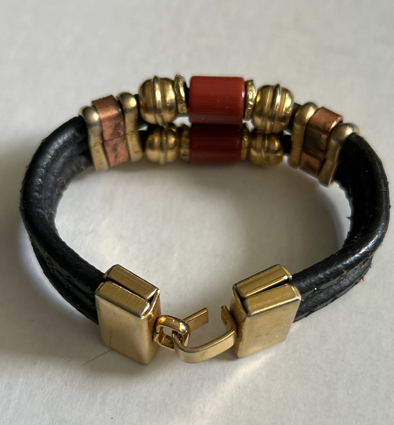 ⚽️Leather and bead bracelet - photo 2