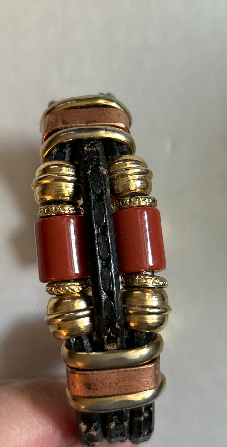 ⚽️Leather and bead bracelet - photo 4