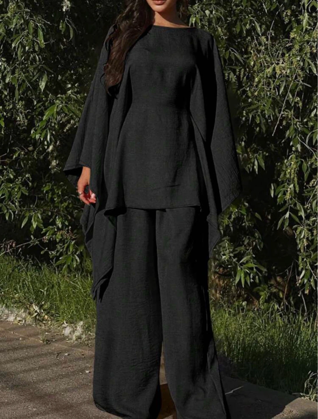 Women's Two-Piece Modest Tunic and Wide-Leg Pant Set - photo 2