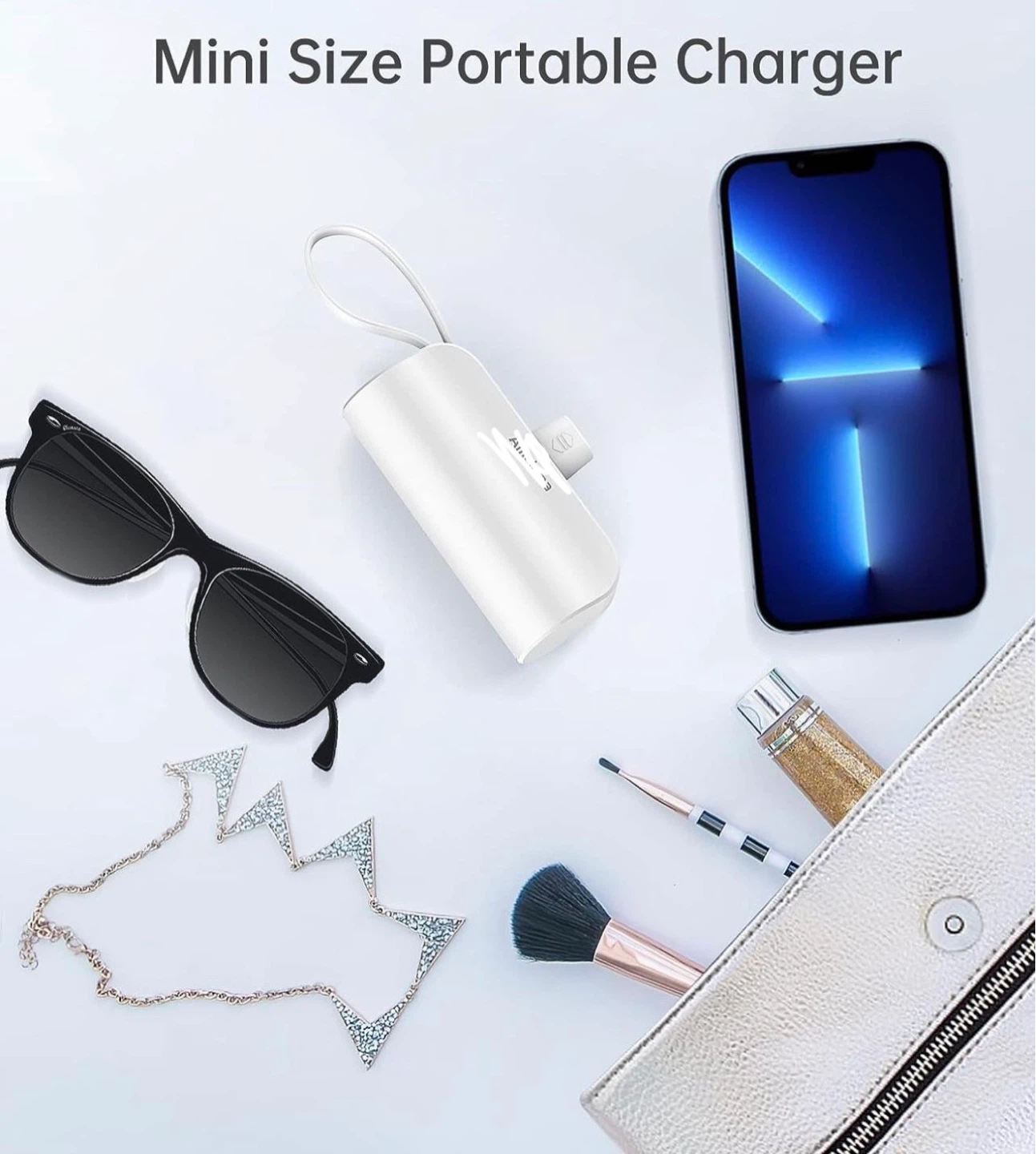 White Mini Portable Charger 5000mAh - photo 4